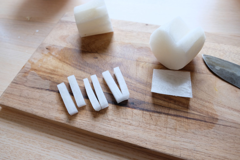 Daikon radish cut similar to french fries